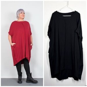 Moyuru Waffle Texture Tunic Dress Size Medium